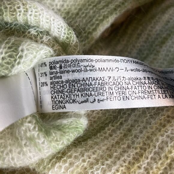 Zara Alpca Wool Blend Tie Dye Long Sleeve Knit Sweater - Picture 7 of 7